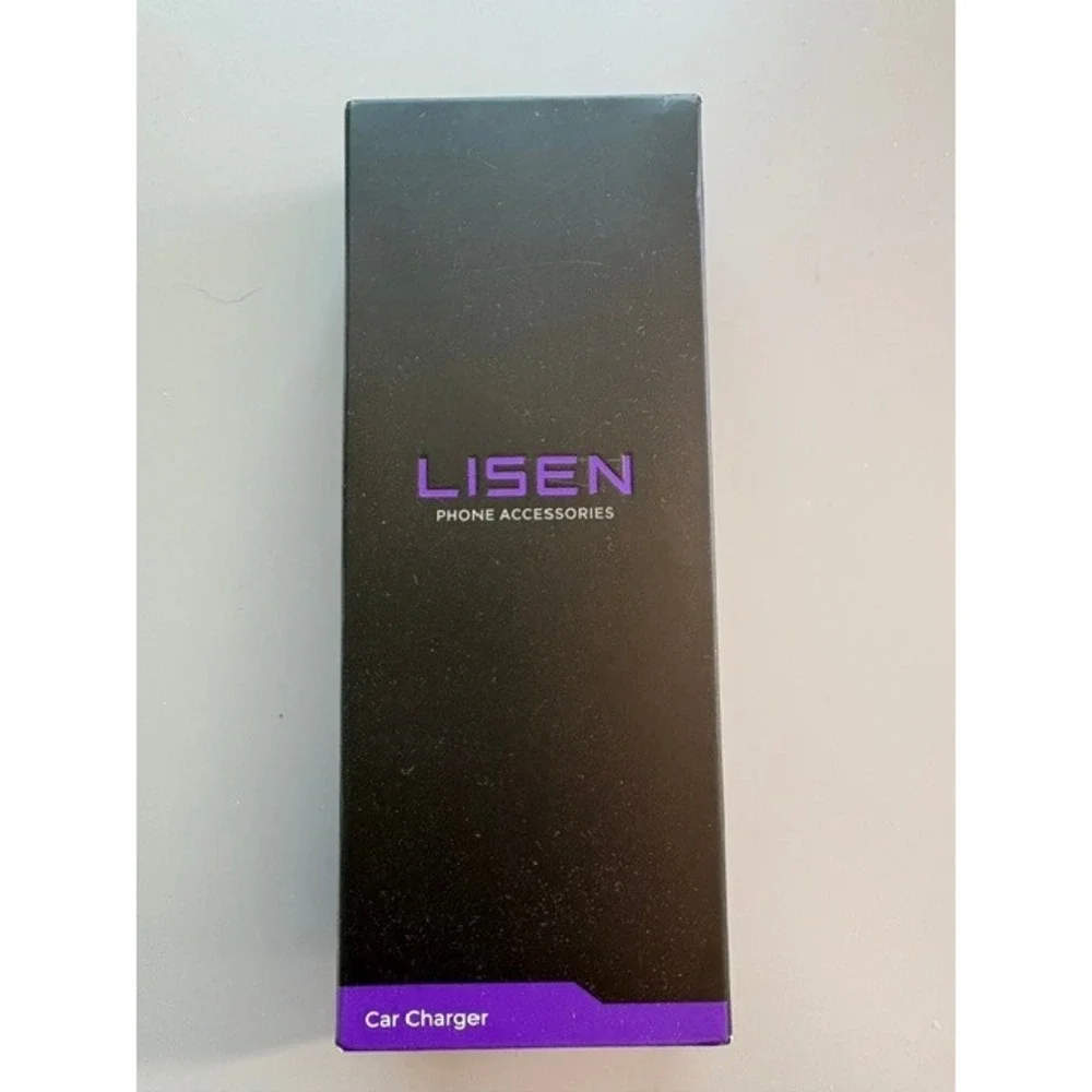 LISEN B104 Car Charger with Retractable Cable Black Model 2E7130 Phone Accessory